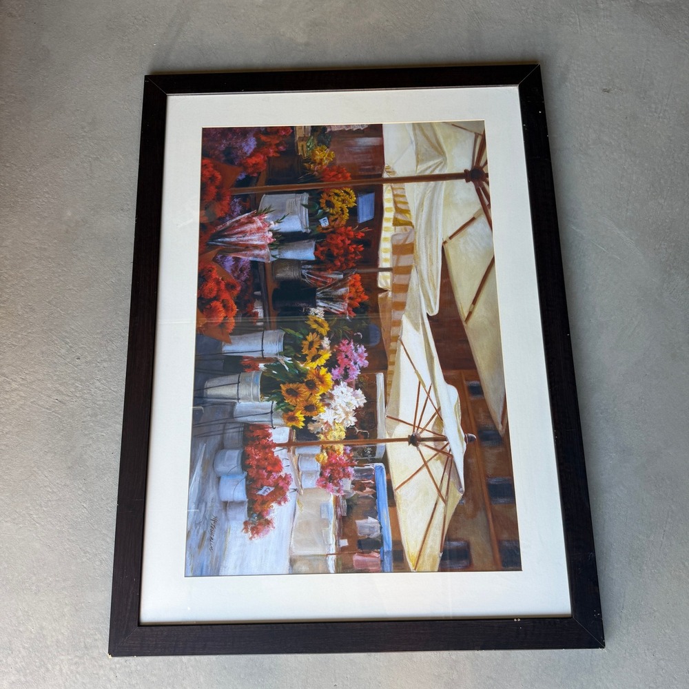 Michael Longo Campo dei Fiori Framed Art Print Roman Flower Market‎ Sunflowers